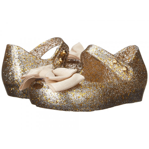 Mini melissa discount gold glitter bow