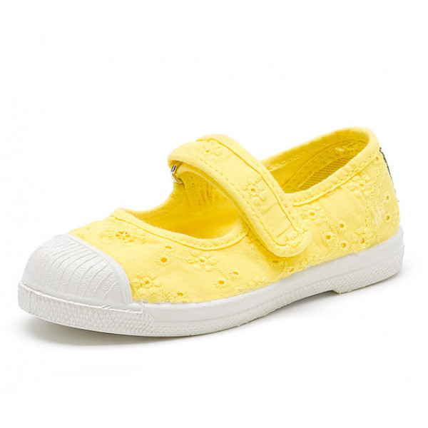 Yellow Mary Jane Natural World Made in Spain Canvas Shoe