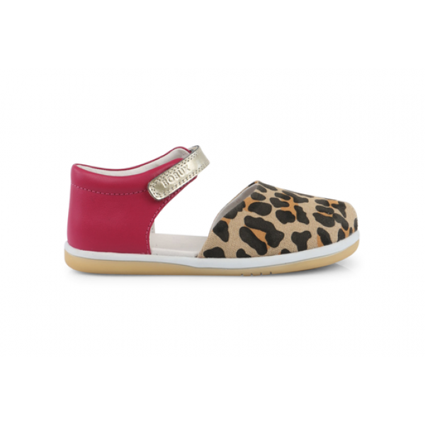 BOBUX KP SPIN CLOSED SANDAL FUCHSIA CHEETAH 