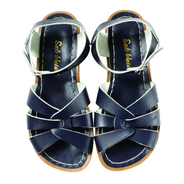 Navy saltwater sandals store