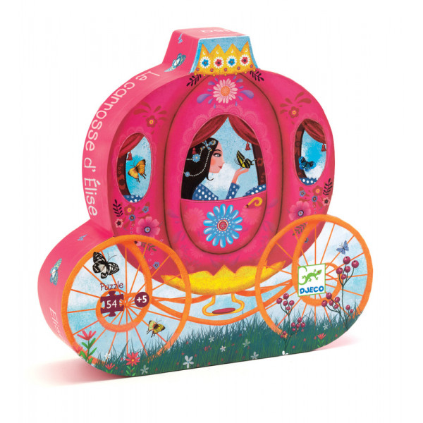 DJECO PUZZLE SILHOUETTE ELISES CARRIAGE 54PC