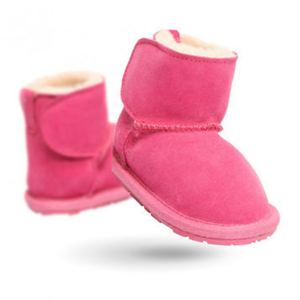 EMU TODDLER WALKER HOT PINK MERINO WOOL BOOTS