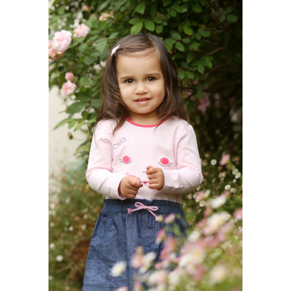 FOX AND FINCH ASPEN DENIM MIX FACE DRESS