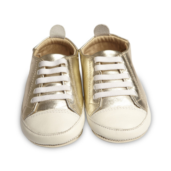 OLD SOLES EAZY TREAD SHOE GOLD WHITE