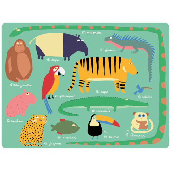 PETIT JOUR PARIS JUNGLE PLACEMAT