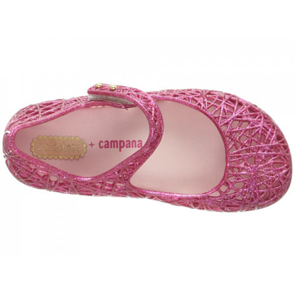 Mini melissa campana pink glitter top