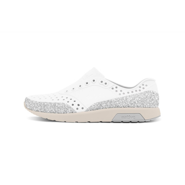 NATIVE LENNOX GLITTER CHILD SHELL WHITE BONE WHITE PIGEON GREY GLITTER