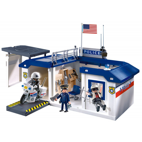 cache Franco raqueta Playmobil - TAKE ALONG POLICE STATION