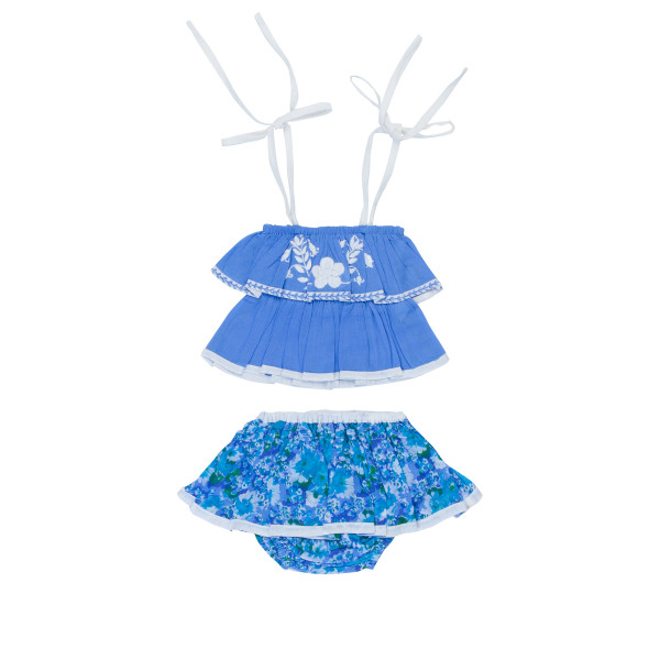 COCO & GINGER KITTY SET PERIWINKLE WITH HAND STITCH 