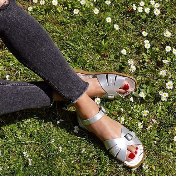 Silver hotsell saltwater sandals