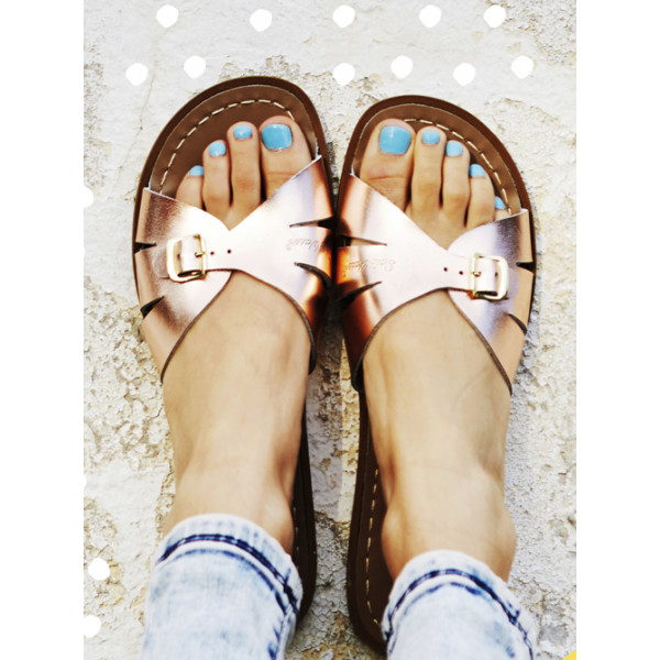 rose gold slides shoes