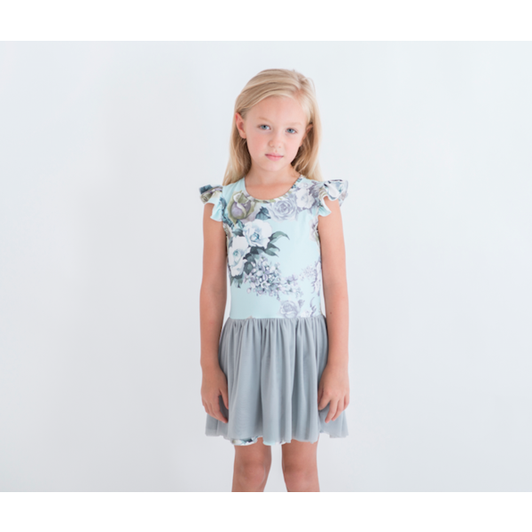 LITTLE HEARTS LUXE FRILL MINT ROSE TUTU DRESS