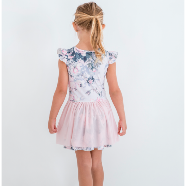 LITTLE HEARTS LUXE FRILL PINK ROSE TUTU DRESS