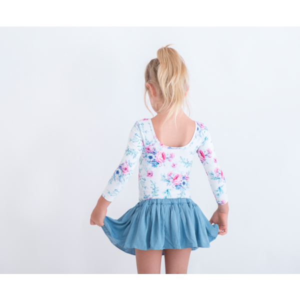 LITTLE HEARTS TUTU SKORT CHAMBRAY