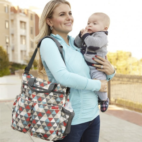 Skip hop triangles diaper bag top