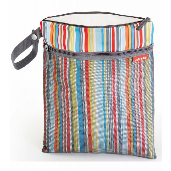 Skip Hop Grab and Go Wet Dry Bags metro Stripe