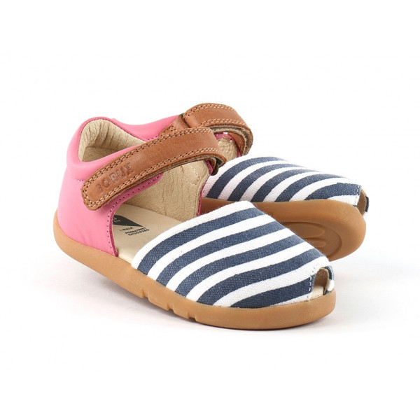 BOBUX IWALK TWIST PINK NAVY WHITE SANDAL