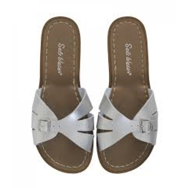 SALTWATER CLASSIC SLIDES SILVER
