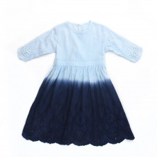 ALEX & ANT ANGEL DIP DYE DRESS BLUE