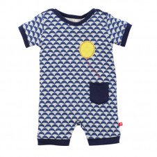 FOX & FINCH BABY YALE BALLOON LUNAR PRINT ROMPER Front 