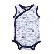 FOX & FINCH BABY YALE PRINT TANK BODYSUIT FRONT