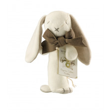 MAUD N LIL EARS BUNNY GREY AND WHITE STICK RATTLE