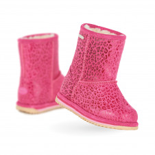 EMU BRUMBY WATERPROOF PINK LEOPARD MERINO WOOL BOOTS