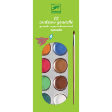 DJECO 12 COLOUR CAKES CLASSIC BRUSH