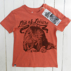 Lion of Leisure lion tshirt RED