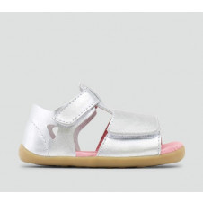 BOBUX STEPUP MIRROR OPEN SANDAL MISTY SILVER