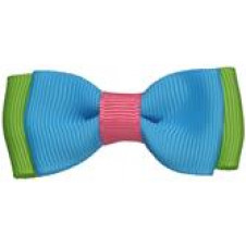 turquoise NO SLIPPY HAIR CLIPPY DEVYN COLOUR BLOCK BOW TIE PINCH CLIP 