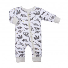 FOX AND FINCH DENVER DINOSAUR ZIP L/S ROMPER 