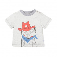 FOX AND FINCH BABY SALTY MARL TUCSON COWBOY FOX TEE