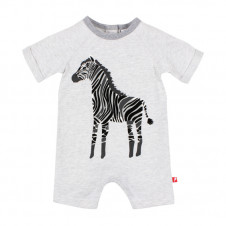 FOX & FINCH ZOOLOGY ZEBRA S/S ROMPER