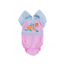 COCO & GINGER CAMILLE SUNSUIT ROSE WITH HAND STITCH