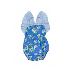 COCO & GINGER CAMILLE SUNSUIT PERIWINKLE ALMOND BLOSSOM