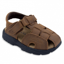 SALTWATER CRAZY HORSE BROWN SANDALS