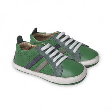 OLD SOLES PARK SHOE GREEN WITH NAVY GREY SUEDE