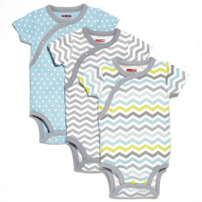 SKIP HOP 3pc Bodysuit SIDE SNAP Short Sleeve BOYS