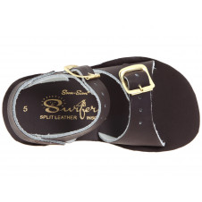 SALTWATER SUN-SAN SURFER BROWN SANDALS 