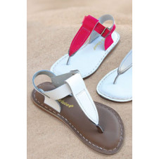 SALTWATER SANDALS T-THONG WHITE