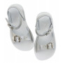 SALTWATER SUN-SAN SURFER SILVER SANDALS