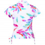 CUPID GIRL SHORT SLEEVE RASHIE TAIL FEATHERS