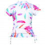 CUPID GIRL SHORT SLEEVE RASHIE TAIL FEATHERS