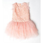 TIARA PETAL EMBELLISHED TUTU DRESS PEACH