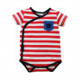 FOX & FINCH HARVARD STRIPED SHORT SLEEVED BODYSUIT