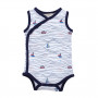 FOX & FINCH BABY YALE PRINT TANK BODYSUIT FRONT