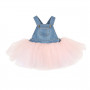 FOX & FINCH BIRDIE DENIM OVERALL DRESS W TULLE