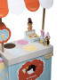 KROOOM ICE CREAM CART PLAYSET PRINTED CARDBOARD AND WOOD