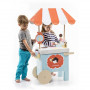 KROOOM ICE CREAM CART PLAYSET PRINTED CARDBOARD AND WOOD